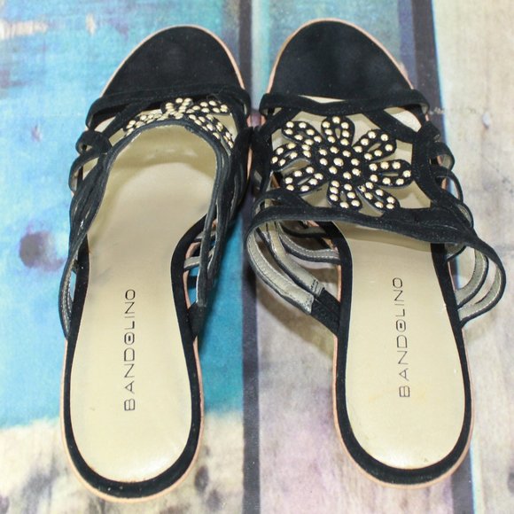 BANDOLINO Beaded Wedge Platform Sandals Size 7.5 - Picture 8 of 10